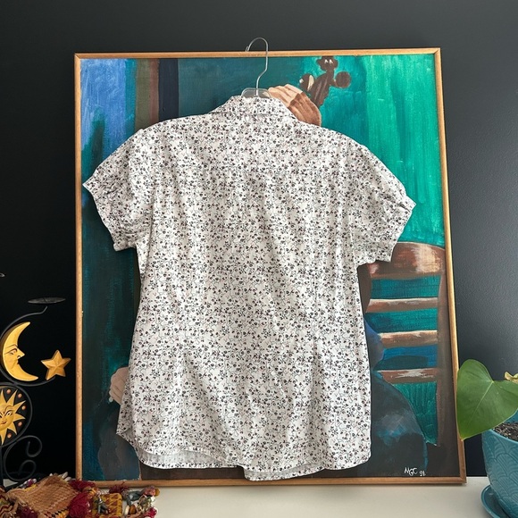 Twik by Simons White Floral Blouse M - Picture 3 of 16